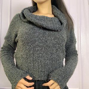 NWOT Mudd Charcoal Cowl-neck Sweater